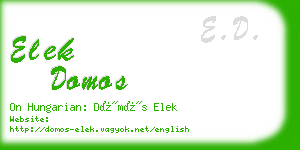 elek domos business card